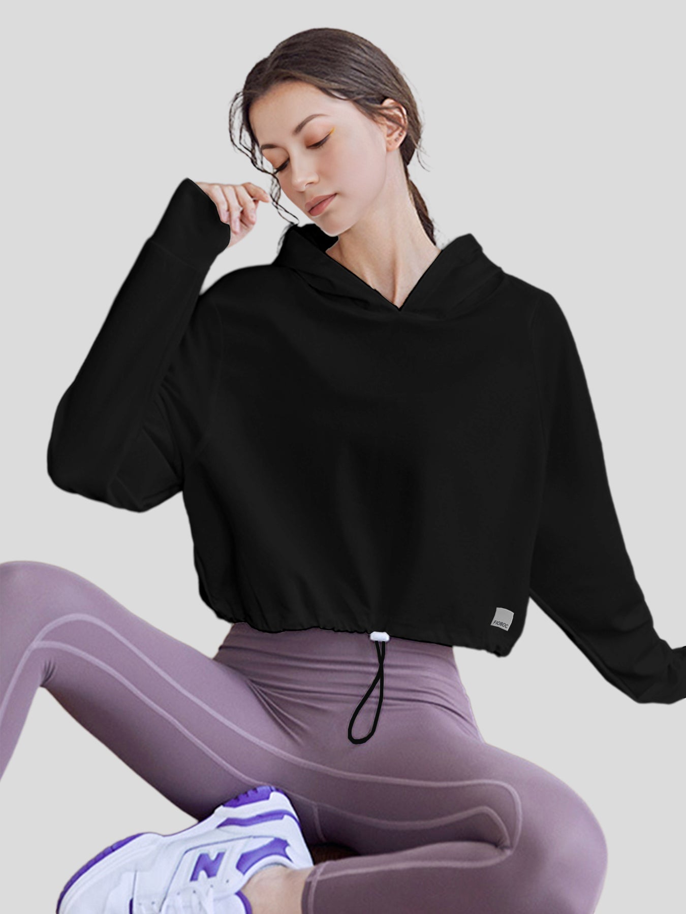 Women Modal Blend Hoodie And Wide Leg Pant Set