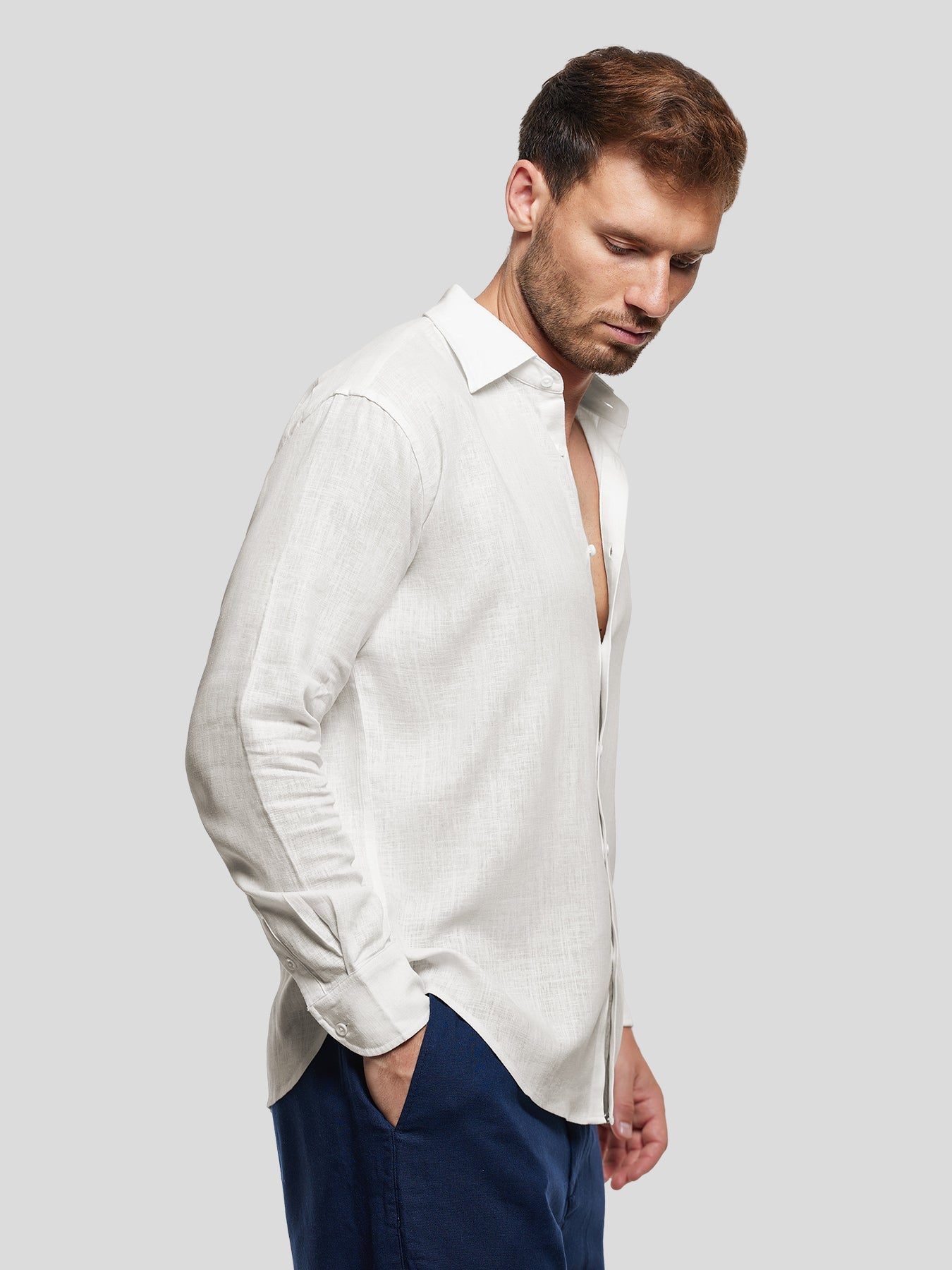DreamWear Italian Linen Long Sleeve Shirt