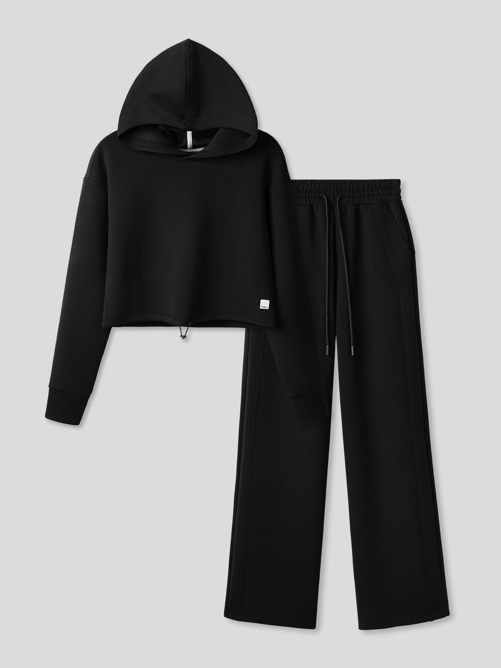 Women Modal Blend Hoodie And Wide Leg Pant Set
